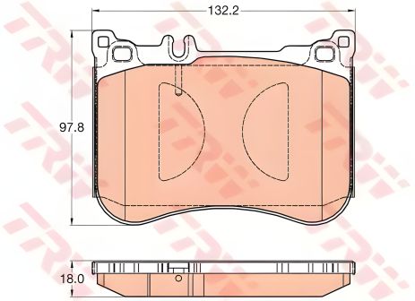 Дискові гальмівні колодки MERCEDES SL(R231) F 12 Sport, TRW (GDB2019)
