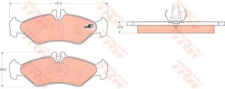 Тормозные колодки MERCEDES - VOLKSWAGEN Sprinter 208D/Sprinter 210D/Sprinter 211D
