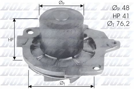 Насос водяний CADILLAC BLS, SUZUKI SX4, SAAB 9-3, DOLZ (S314)