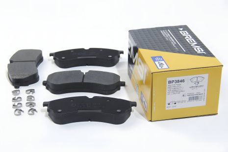 Передні гальмівні колодки VW Crafter 2.0TDI/Man TGE 16-, Bremsi (BP3846) Передні гальмівні колодки VW Crafter 2.0TDI/Man TGE 16-, Bremsi (BP3846)