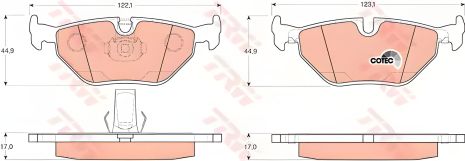 Тормозные колодки BMW ALPINA., TRW (GDB1265) Тормозные колодки BMW ALPINA., TRW (GDB1265)