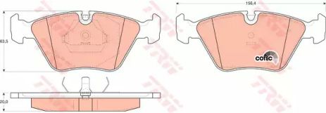 Колодки тормозные дисковые BMW 3 (E36) передн. TRW (GDB916)