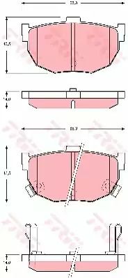 Колодки тормозные дисковые KIA CERATO задн. TRW (GDB3368)