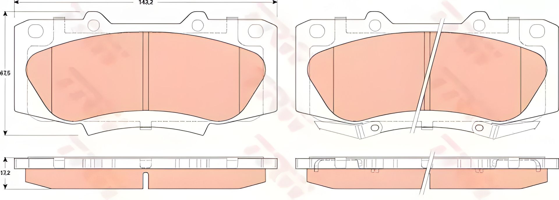 Дисковые тормозные колодки TOYOTA Hilux, Fortuner F 07, TRW (GDB3528) Дисковые тормозные колодки TOYOTA Hilux, Fortuner F 07, TRW (GDB3528)