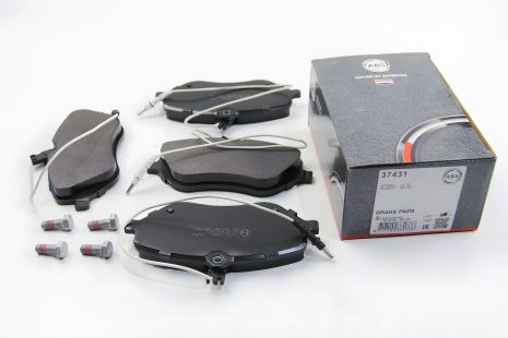 Передние тормозные колодки Peugeot 407/607 04- (TRW) (162,3x79,1x18,4) (ABS 37431), ABS (37431)