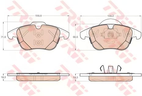 Тормозные дисковые колодки для Ford Mondeo F 07 от TRW (GDB1960) Тормозные дисковые колодки для Ford Mondeo F 07 от TRW (GDB1960)