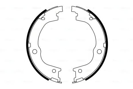 Колодки тормозные барабанные (комплект 4 шт), BOSCH (0986487780)