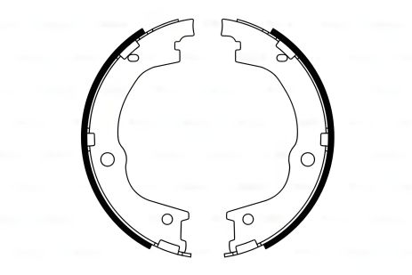 Барабанные тормозные колодки (комплект 4 шт), BOSCH (0986487780)