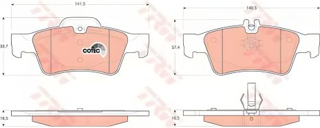 Колодки гальмівні до дисків MB E/S-клас (W211/W212/W220/W221) 99- , TRW (GDB1546) Колодки гальмівні до дисків MB E/S-клас (W211/W212/W220/W221) 99- , TRW (GDB1546)