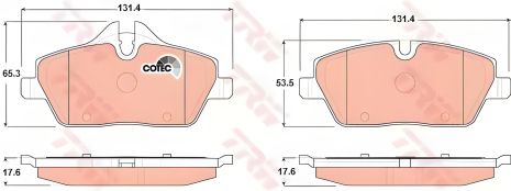 BMW 116i/118d/118i Гальмівні колодки дискові, TRW (GDB1611)