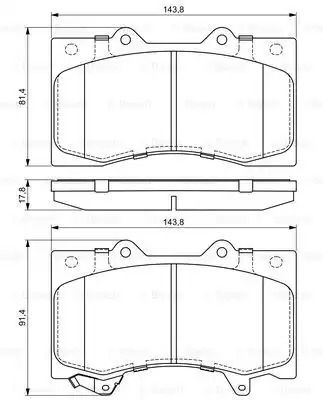 Гальмівні колодки Nissan Patrol Y62 F 10, Bosch (0986494693)