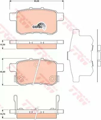 Гальмо гальмування диска Honda Accord R 09, TRW (GDB3482)