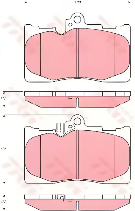 Передние дисковые тормозные колодки для LEXUS GS, от TRW (GDB3398)