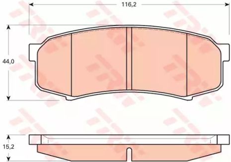 Колодки тормозные дисковые MITSUBISHI PAJERO задн. TRW (GDB3464)