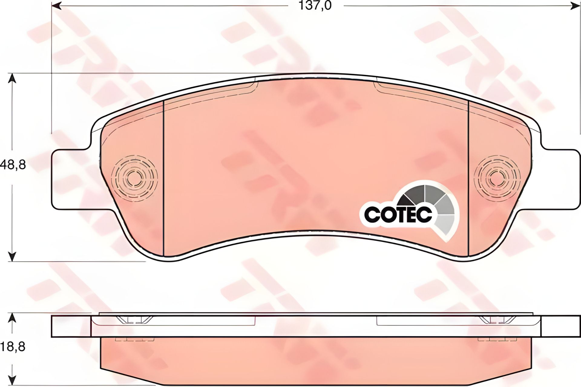 Гальмівні дискові колодки Citroen Jumper, Peugeot Boxer від TRW (GDB1682) Гальмівні дискові колодки Citroen Jumper, Peugeot Boxer від TRW (GDB1682)