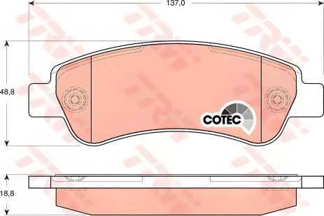 Гальмівні дискові колодки Citroen Jumper, Peugeot Boxer від TRW (GDB1682) Гальмівні дискові колодки Citroen Jumper, Peugeot Boxer від TRW (GDB1682)