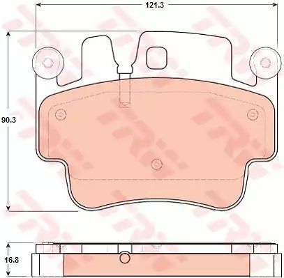 Колодки гальмові дискові PORSCHE 911/Boxster (986)/Cayman F 97-13, TRW (GDB1742)