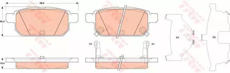 Дискові гальма Suzuki Swift/SX4/Vitara R 10, TRW (GDB3529)