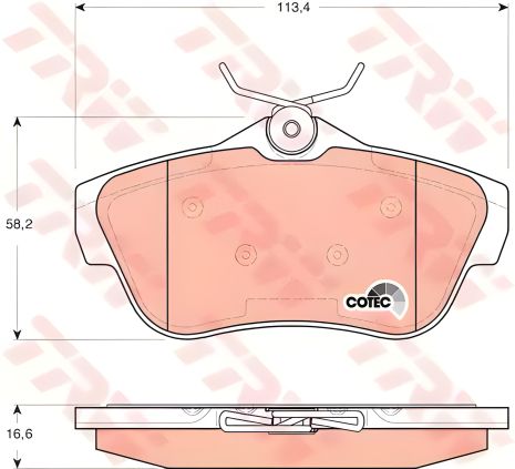 Тормозные дисковые колодки PEUGEOT/CITROEN/FIAT Jampy/Scudo/Expert R 07, TRW (GDB1740) Тормозные дисковые колодки PEUGEOT/CITROEN/FIAT Jampy/Scudo/Expert R 07, TRW (GDB1740)