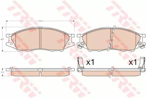 Колодки гальмові дискові NISSAN Almera(B10) F 06-12, TRW (GDB3563)
