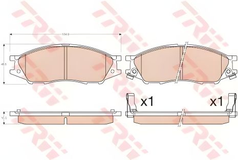 Дисковые тормозные колодки NISSAN Almera(B10) F 06-12, TRW (GDB3563) Дисковые тормозные колодки NISSAN Almera(B10) F 06-12, TRW (GDB3563)