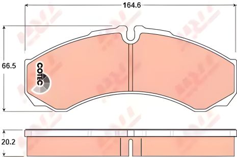 Гальмівні дискові колодки IVECO Daily 30.8/Daily 35.10/Daily 35.12/Daily 35.8/Daily 40.10/Daily 49., TRW (GDB1 Гальмівні дискові колодки IVECO Daily 30.8/Daily 35.10/Daily 35.12/Daily 35.8/Daily 40.10/Daily 49., TRW (GDB1