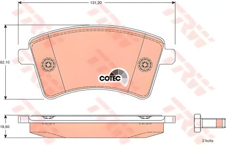 Дискові гальмівні колодки RENAULT Kangoo 1,5-1,6, TRW (GDB1785) Дискові гальмівні колодки RENAULT Kangoo 1,5-1,6, TRW (GDB1785)