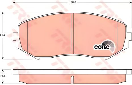 Дисковые тормозные колодки TRW для Suzuki Grand Vitara (GDB3443) Дисковые тормозные колодки TRW для Suzuki Grand Vitara (GDB3443)