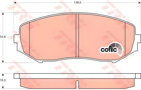 Дискові колодки TRW (GDB3443) Suzuki Grand Vitara гальмівні