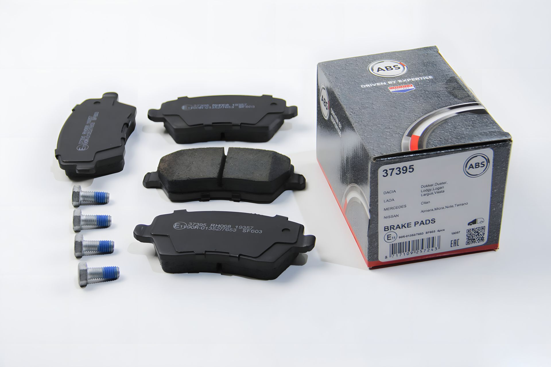 Гальмівні передні колодки Kangoo/Logan 08-/Duster 10- (TRW), A.B.S. (37395) Гальмівні передні колодки Kangoo/Logan 08-/Duster 10- (TRW), A.B.S. (37395)