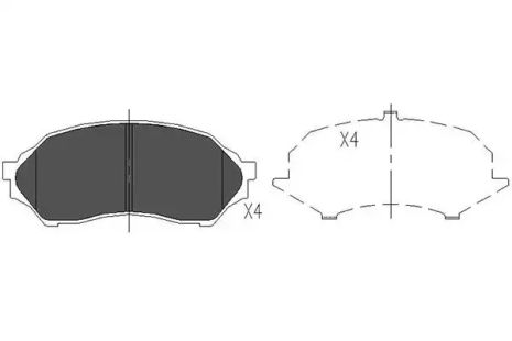 Передні гальма Mazda 323/3 01-, Kavo Parts (KBP4505)