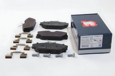 Передні гальмівні колодки для Laguna I/Megane I 95-03 (TRW) від JP Group (4363601510) Передні гальмівні колодки для Laguna I/Megane I 95-03 (TRW) від JP Group (4363601510)