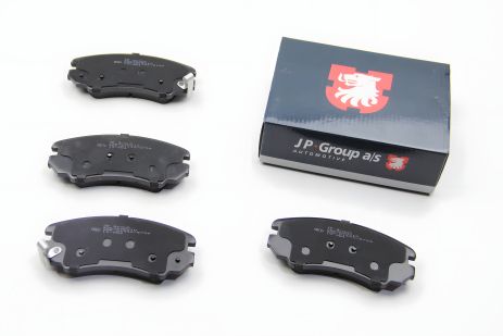 Hyundai Tucson 04-10/Kia Sportage 04- тормозные колодки (mando) с датчиком, JP Group (356360)