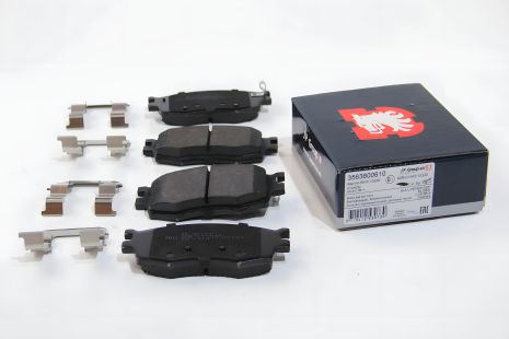 Передні гальмівні колодки для Hyundai Accent/Kia Rio 05- (mando) від JP Group (3563600610)