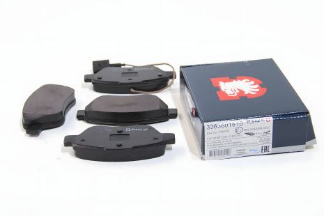 Передние тормозные колодки Doblo 05-10 (грузовой)(123x53.3x18)(с датчиком), JP Group (3363601610)
