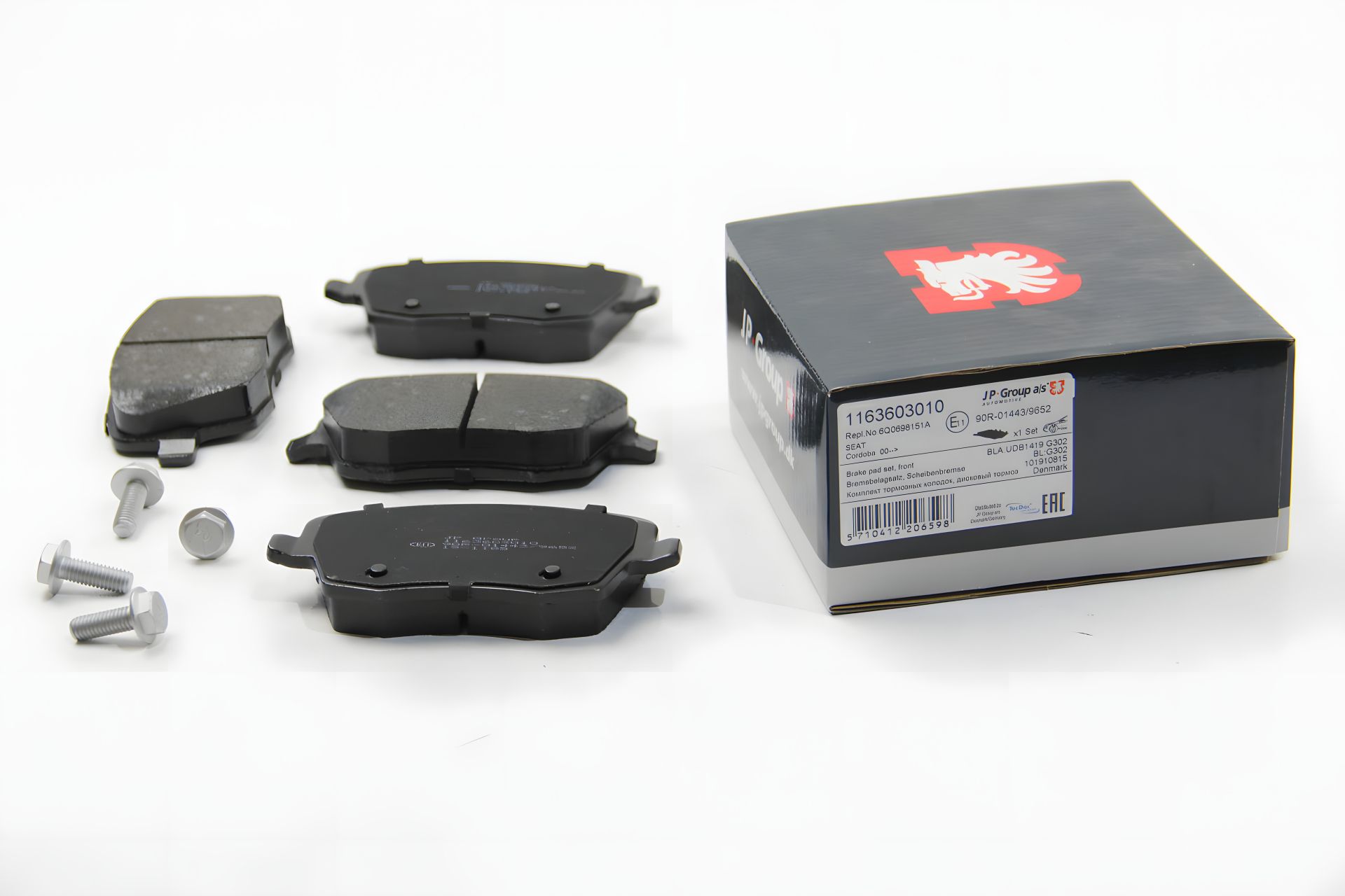 Передние тормозные колодки VW Polo 02-/Skoda Fabia 99-14 (TRW), JP Group (1163603010) Передние тормозные колодки VW Polo 02-/Skoda Fabia 99-14 (TRW), JP Group (1163603010)