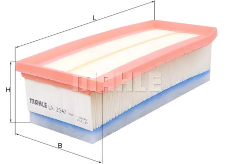 Воздушный фильтр для RENAULT LOGAN II, DUSTER II 0.9-1.2 TCE, 1.5 DCI 13-, MAHLE/KNECHT (LX3542)