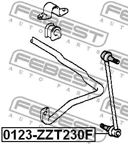 Тяга стабілізатора передня Toyota Corolla/Rav 4 00-08, FEBEST (0123ZZT230F)