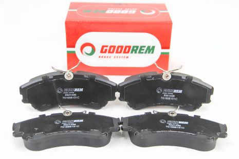 Передние тормозные колодки T4 90-03 (TRW) R14, GOODREM (RM1496) Передние тормозные колодки T4 90-03 (TRW) R14, GOODREM (RM1496)