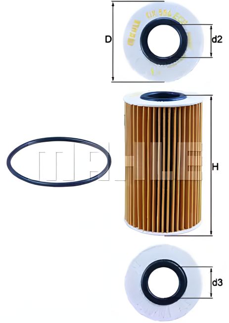 Масляний фільтр двигуна MAHLE/KNECHT LEXUS IS F (OX554D1)