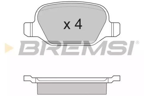 Колодки передні гальмівні Fiat Linea 07-/Lybra 99-, Bremsi (BP2890)