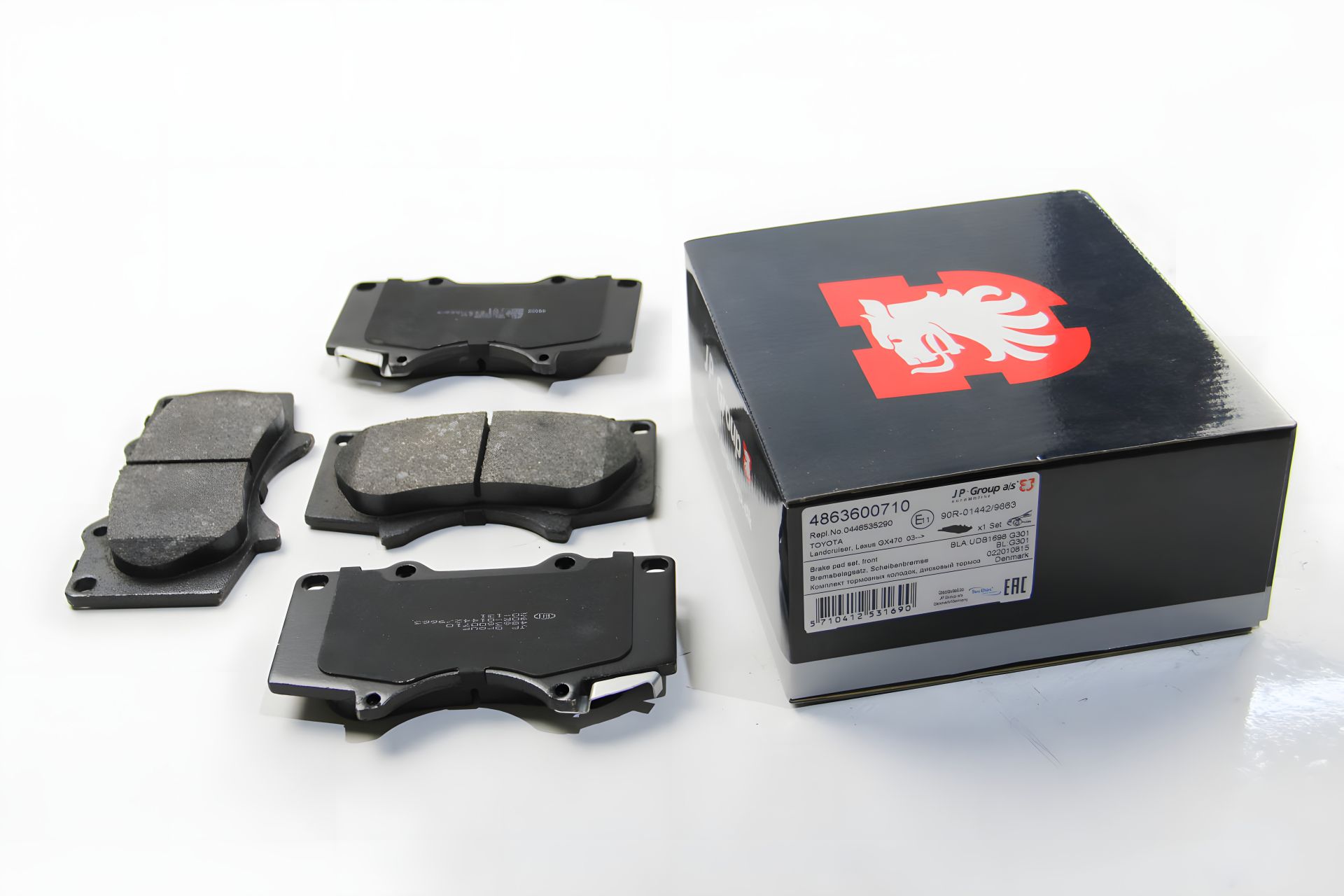 Колодки передні гальмівні для Land Cruiser/Pajero 02-, від JP Group (4863600710) Колодки передні гальмівні для Land Cruiser/Pajero 02-, від JP Group (4863600710)