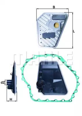 Фільтр АКПП Audi 2,4-3,0 01-05, MAHLE/KNECHT (HX168D)