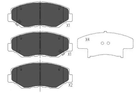 Колодки передние тормозные Civic/CR-V 02-, KAVO PARTS (KBP2034)