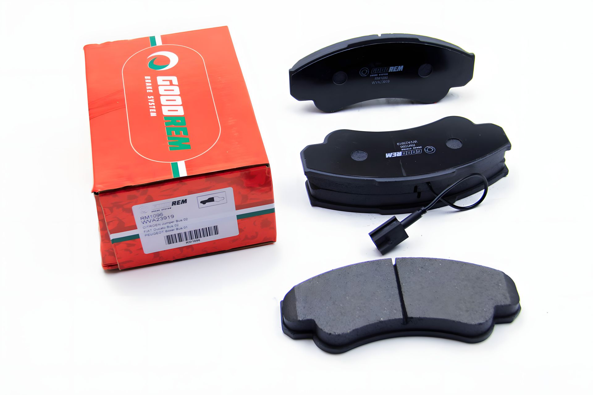 Передні гальмівні колодки для Jumper/Ducato/Boxer 02- (1.8t), GOODREM (RM1096) Передні гальмівні колодки для Jumper/Ducato/Boxer 02- (1.8t), GOODREM (RM1096)