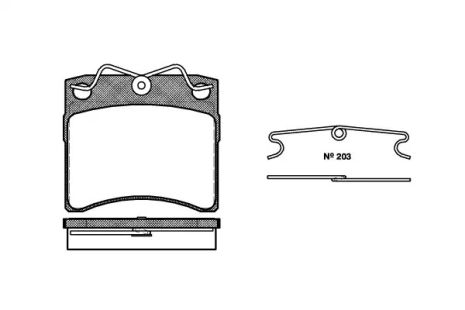 Колодки тормозные дисковые, VOLKSWAGEN 701698151H, REMSA (038500) Колодки тормозные дисковые, VOLKSWAGEN 701698151H, REMSA (038500)