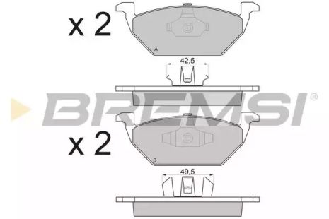 Колодки передние тормозные Caddy III/Golf V/Octavia/A3 03-, Bremsi (BP2835)