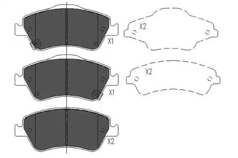 Колодки передние тормозные Toyota Auris 07-12 (bosch), KAVO PARTS (KBP9027)