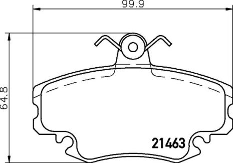 Колодки передние тормозные Dacia Logan/Sandero/Renault 19/21/Clio/Twingo, HELLA PAGID (8DB355018131)