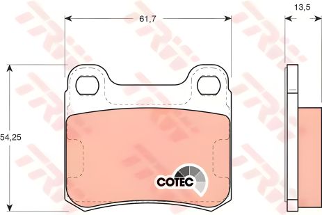 Задня гальмівна колодка MB 190 (W201), TRW (GDB294) Задня гальмівна колодка MB 190 (W201), TRW (GDB294)